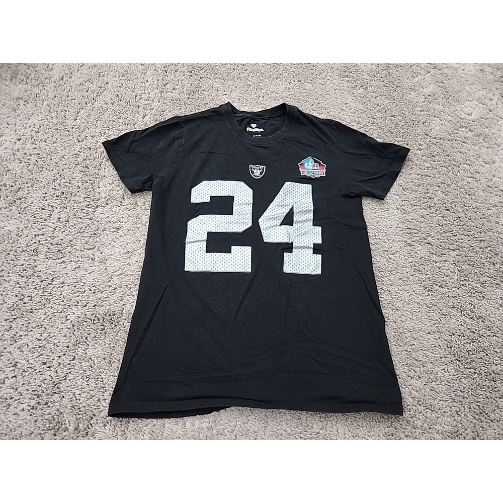 Fanatics Las Vegas Raiders Shirt Mens S Black Charles Woodson Hall of Fame 24